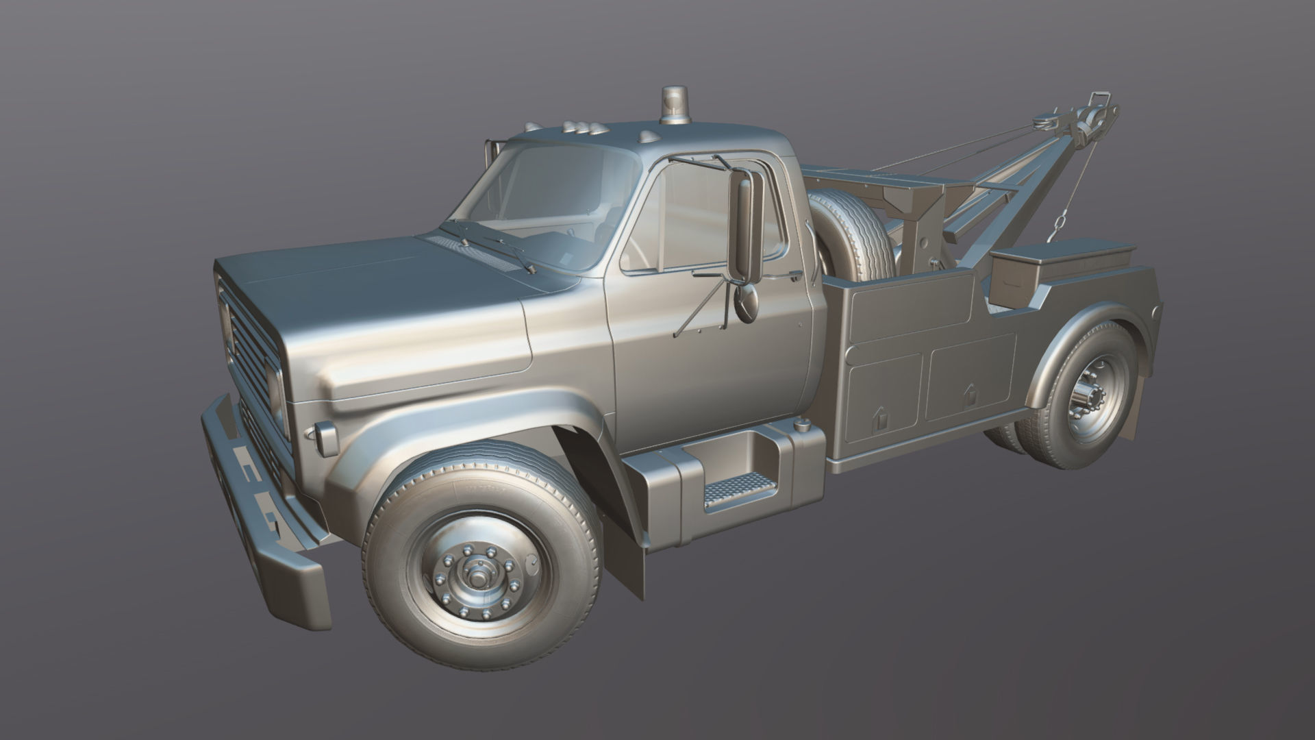 Holmes wrecker truck Low-poly 3D model_32
