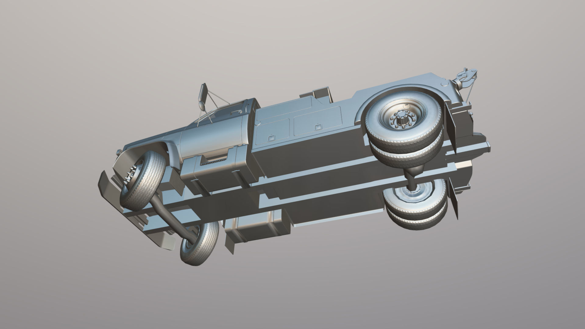 Holmes wrecker truck Low-poly 3D model_35