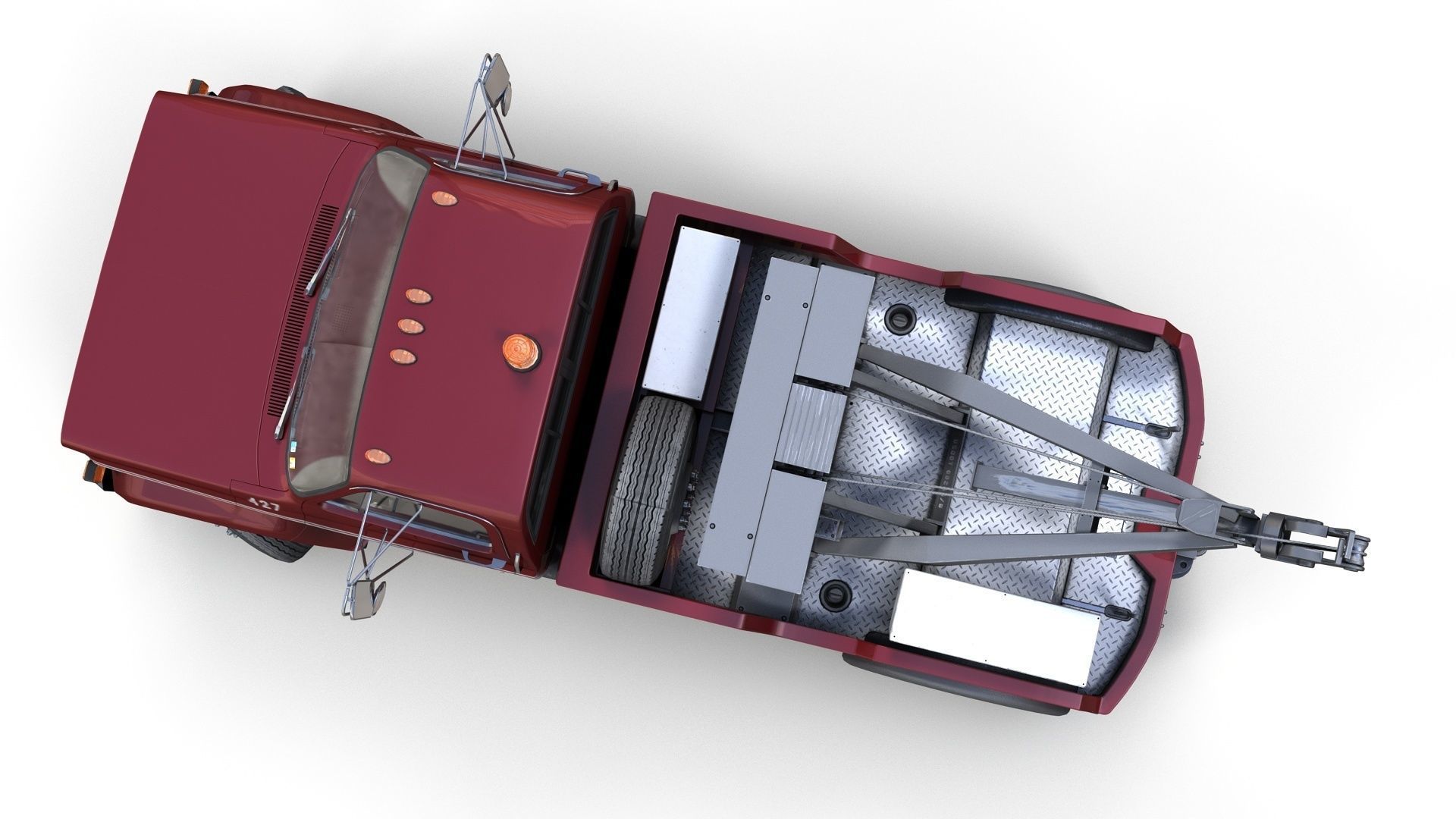 Holmes wrecker truck Low-poly 3D model_7