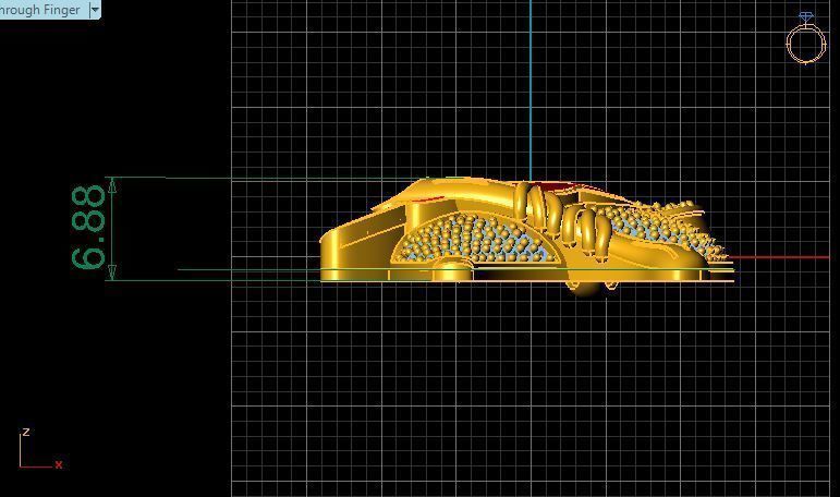 owl necklace 3D model_2