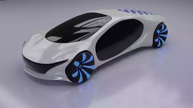 Mercedes Benz vision AVTR Low-poly 3D model