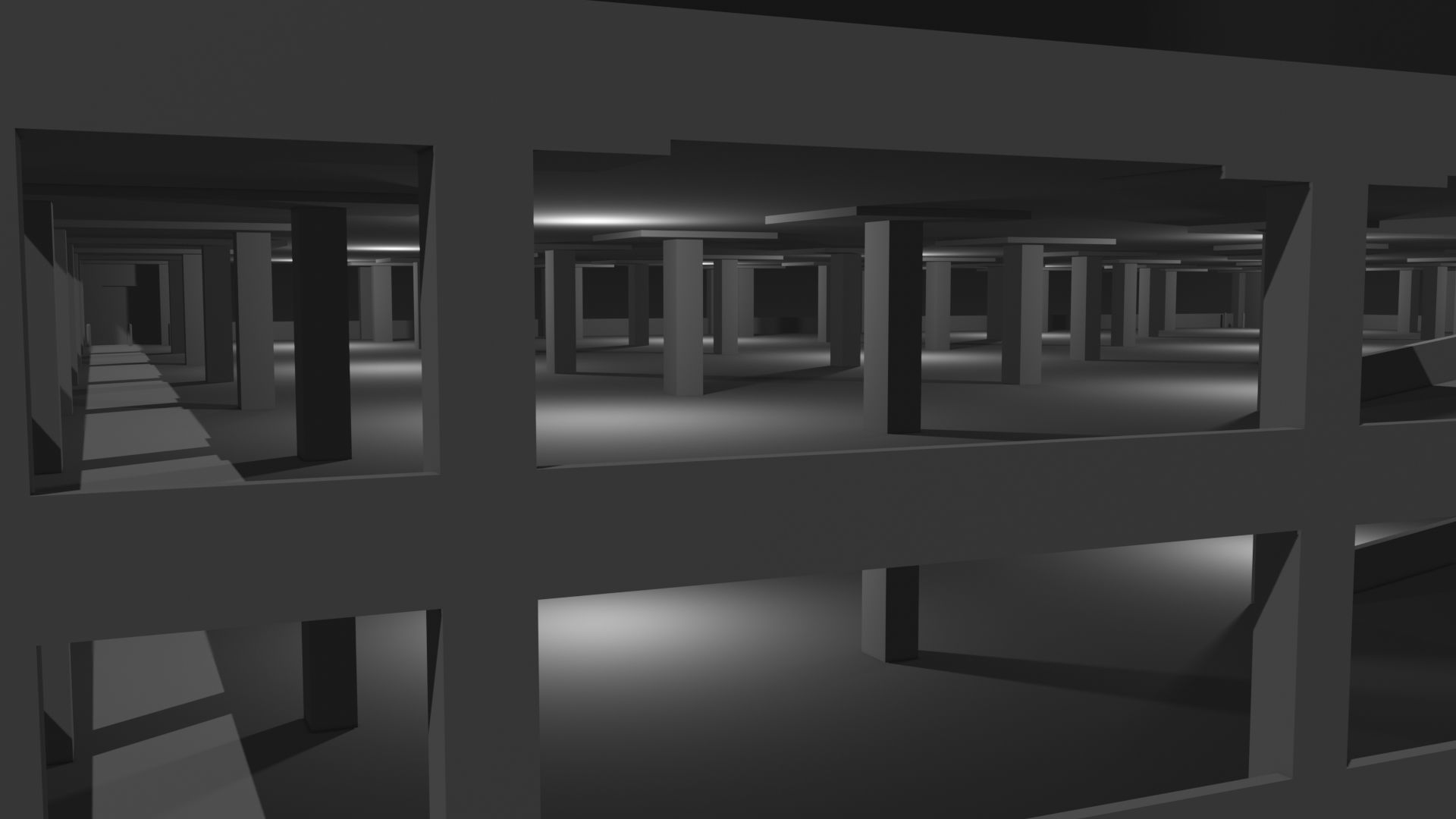 Parking Garage Low-poly 3D model_3