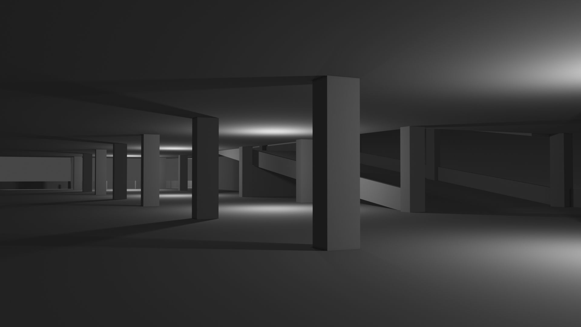 Parking Garage Low-poly 3D model_5