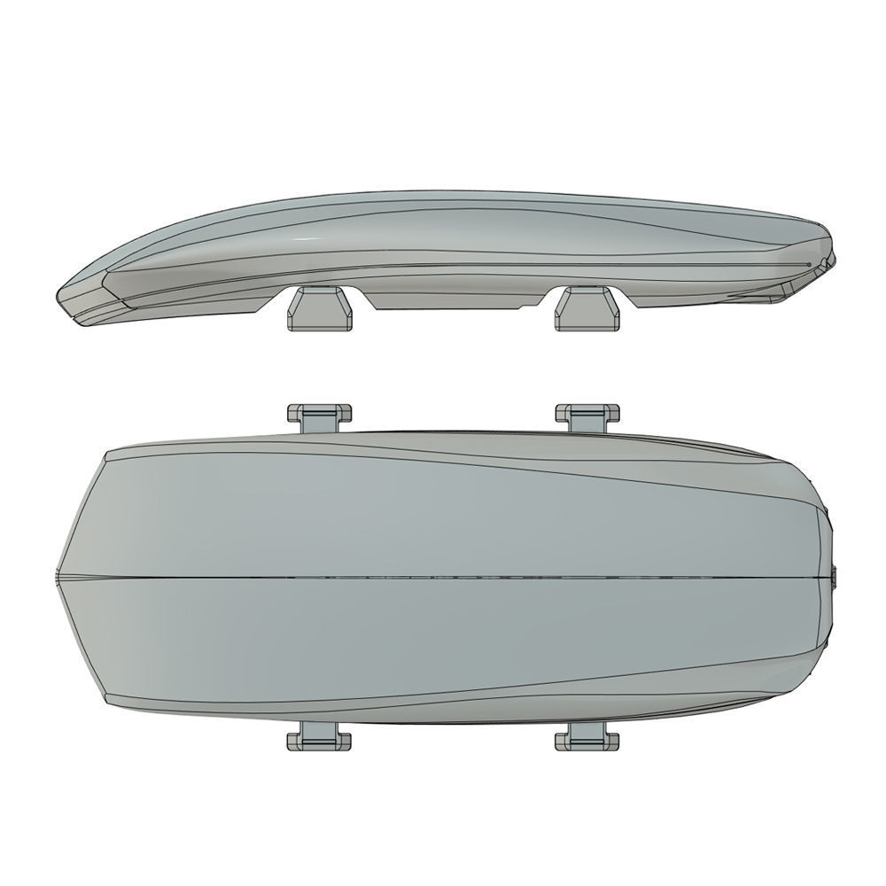 56Nord Style roofbox Scale Model Accessories 3D model 3D printable
