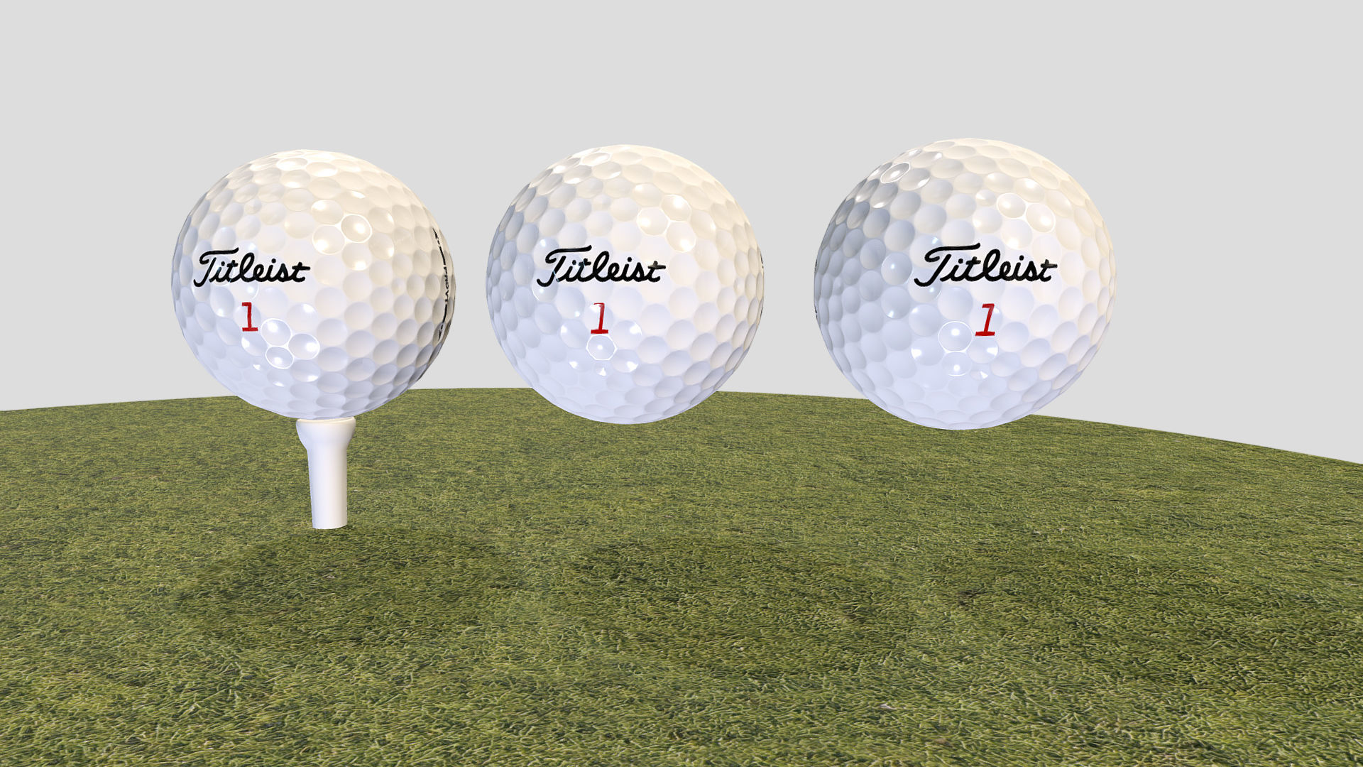 Titleist Golf Ball Low-poly 3D model_5