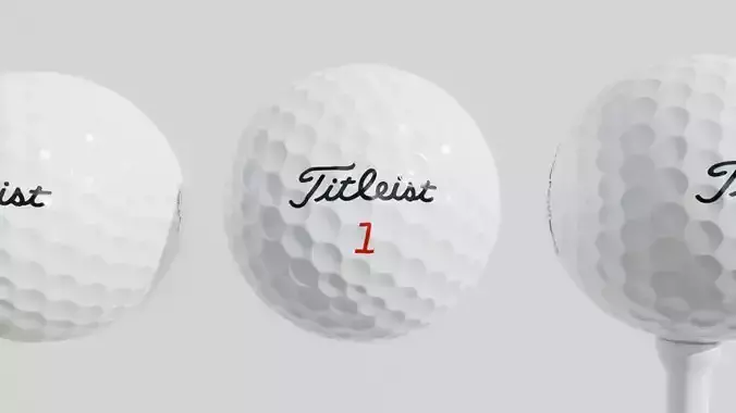 Titleist Golf Ball Low-poly 3D model