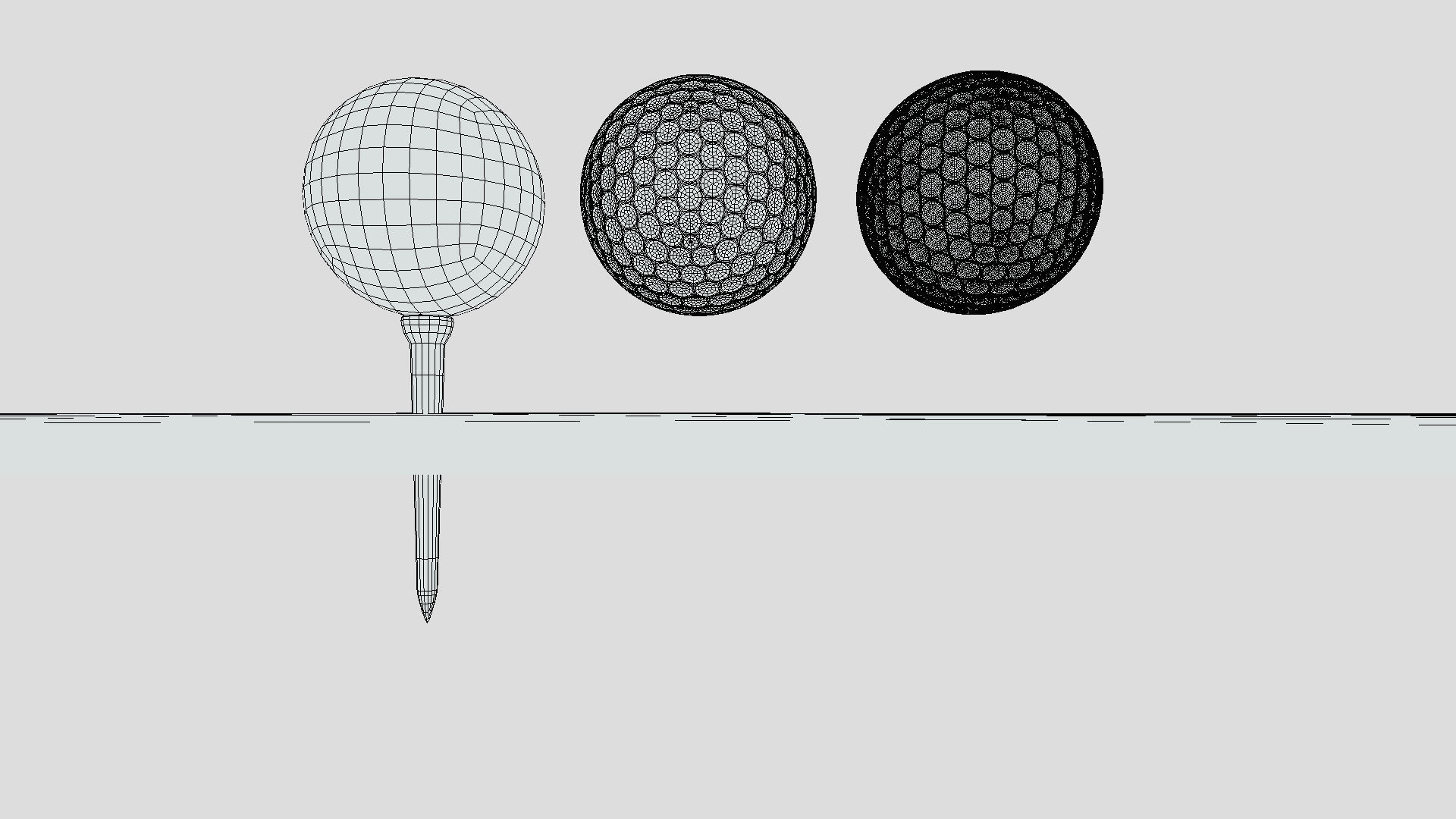 Titleist Golf Ball Low-poly 3D model_4
