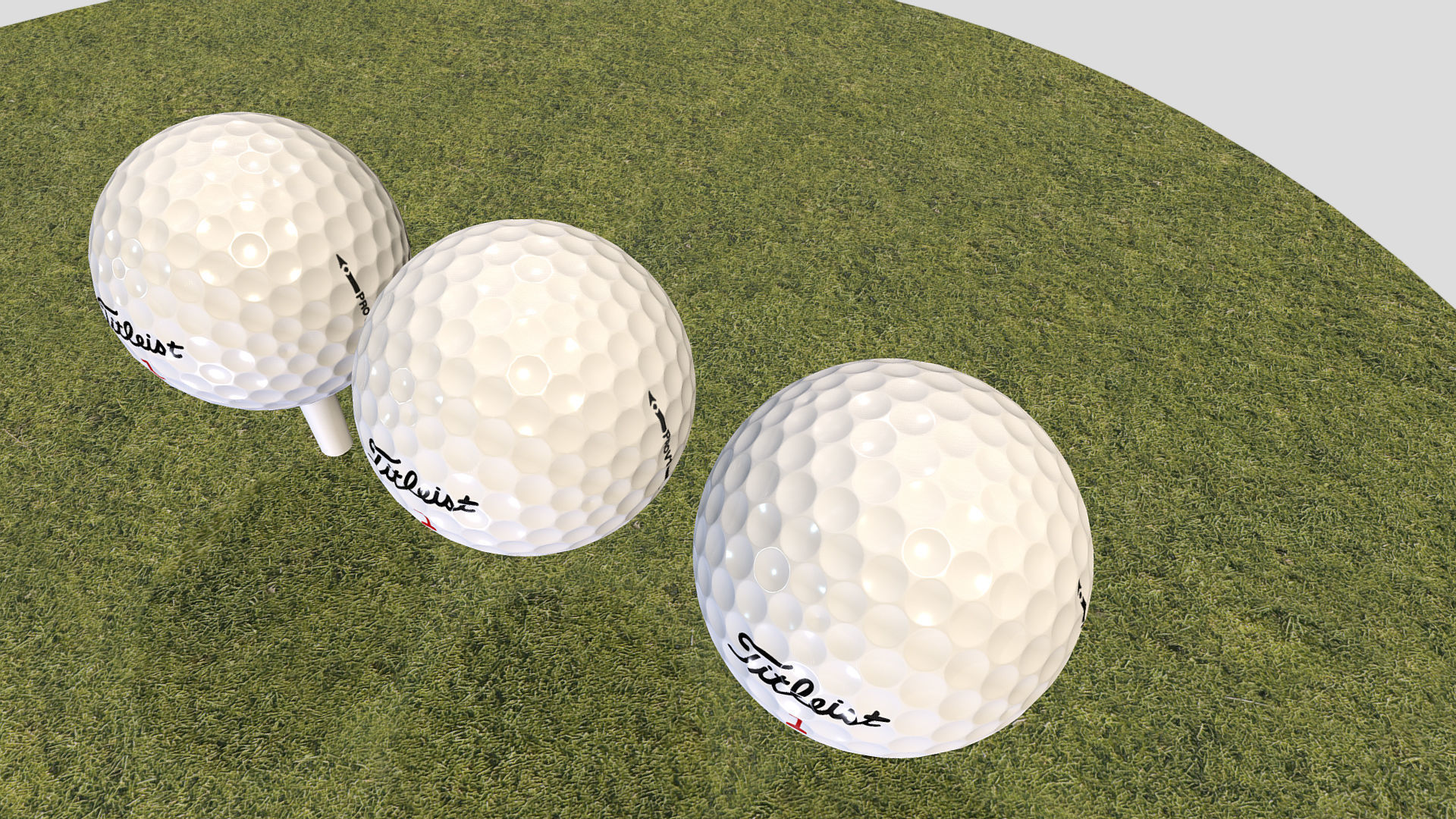 Titleist Golf Ball Low-poly 3D model_8