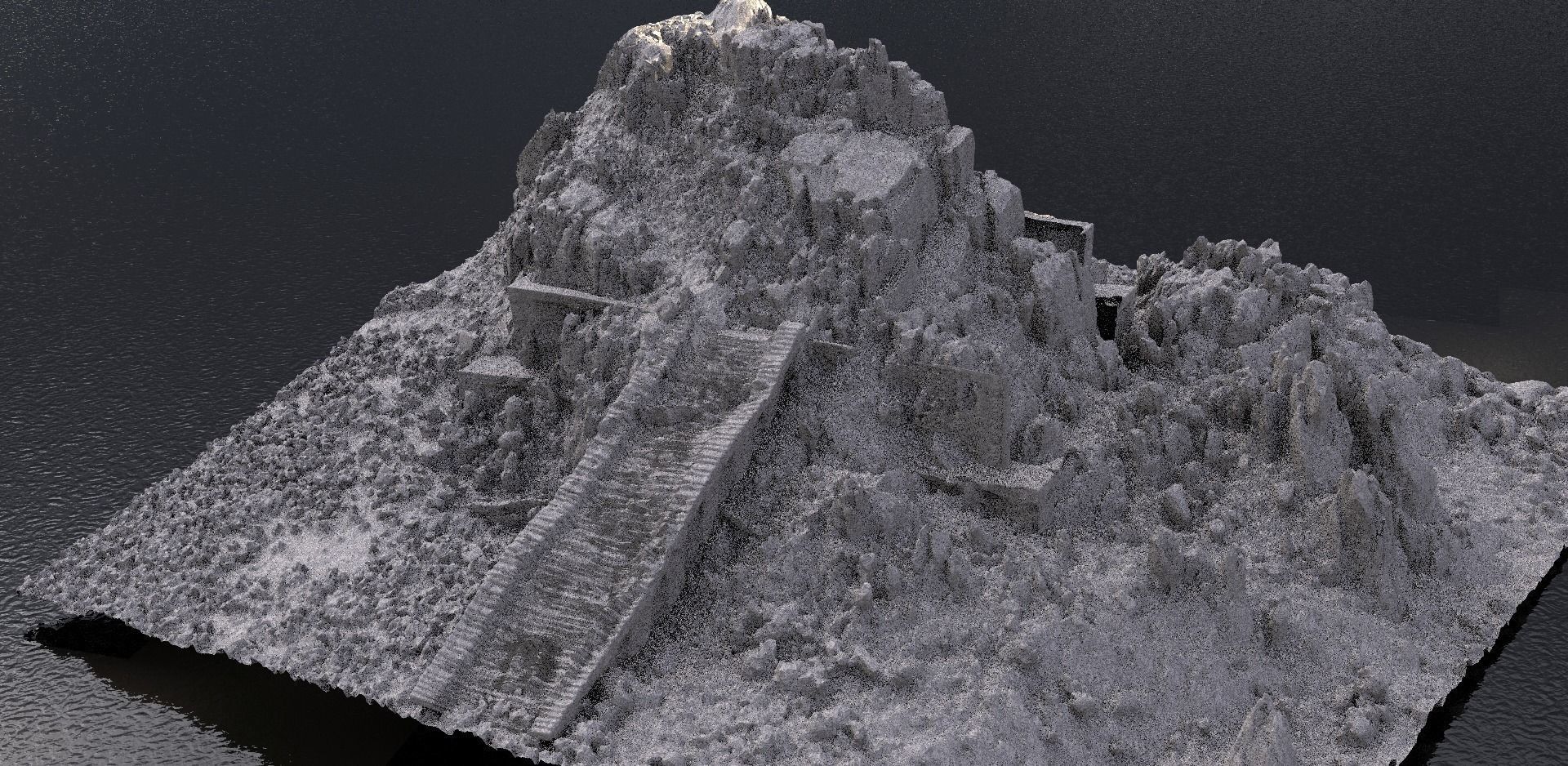 Ziggurat ancient structure 2 3D model_1
