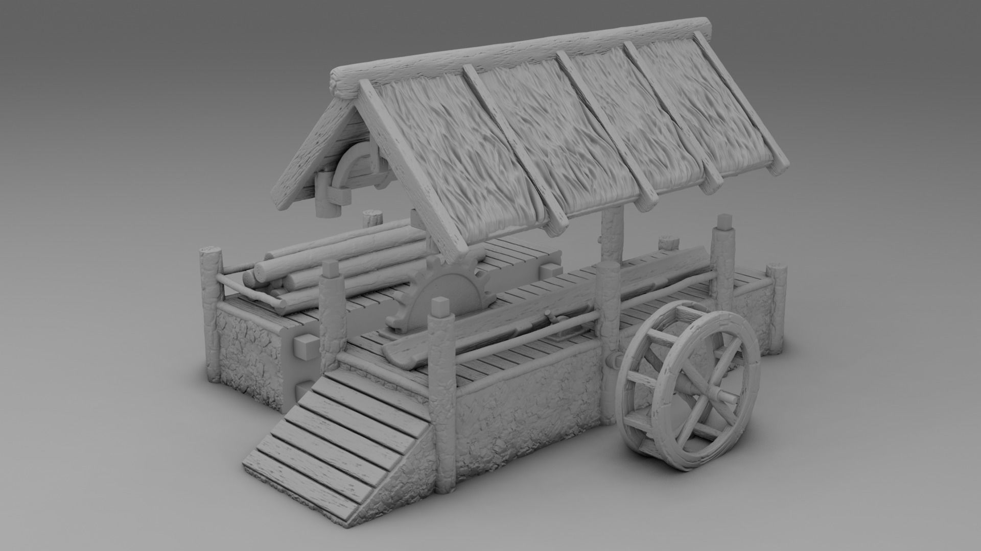 Stylized house for 3d printing 28mm 3D print model_2