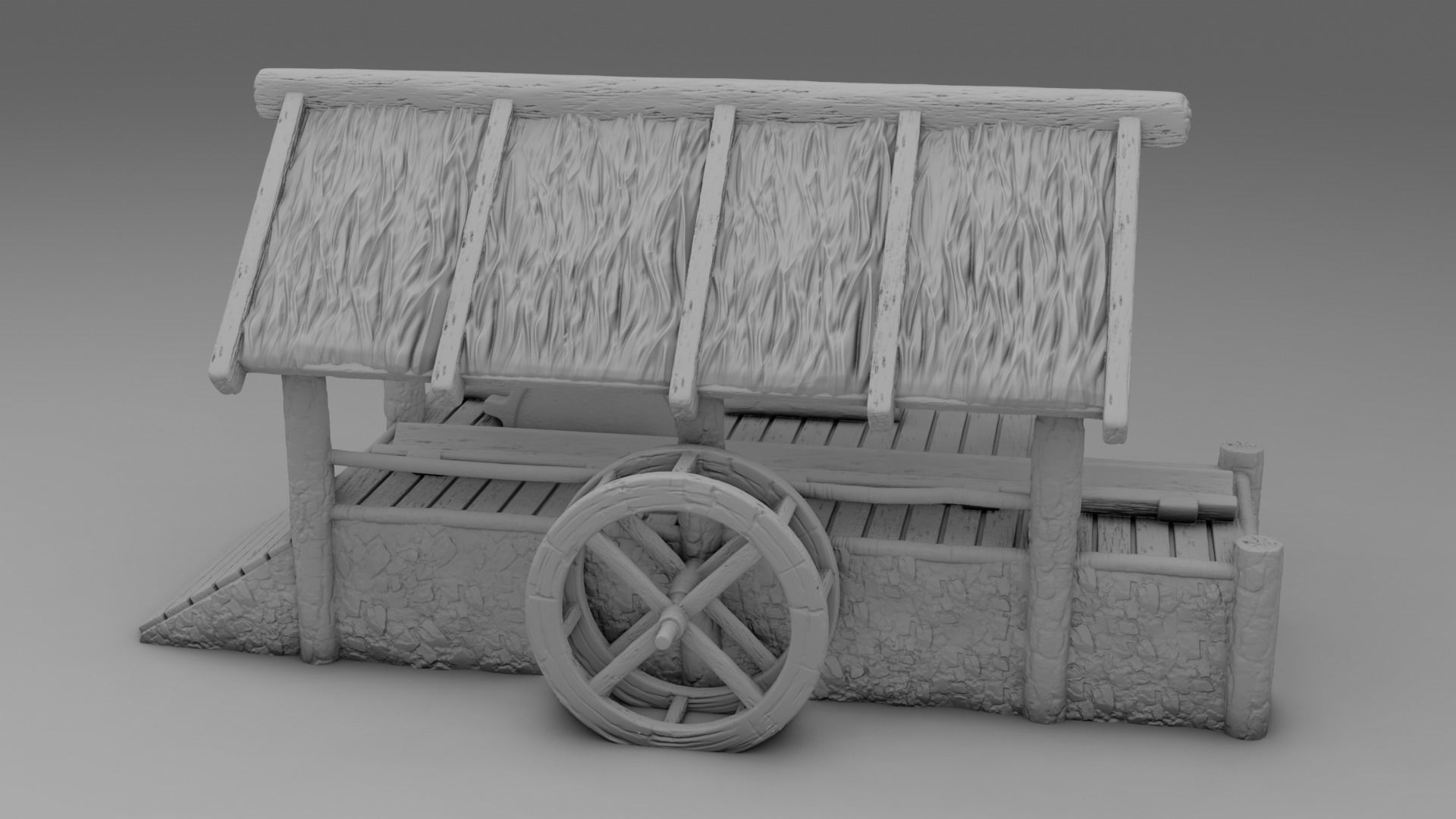 Stylized house for 3d printing 28mm 3D print model_1