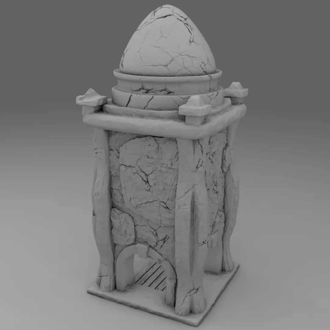 Stylized house for 3d printing 28mm 3D print model
