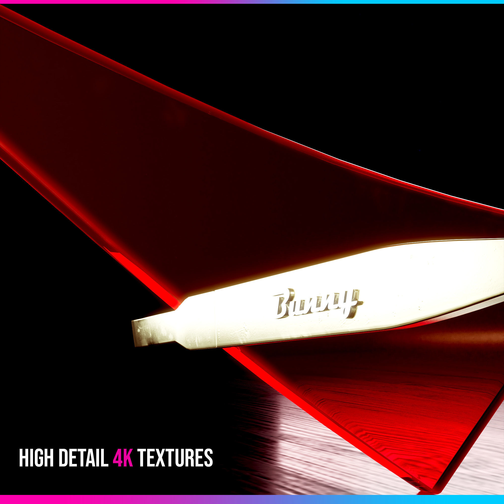 LUXURY CAT TRIANGULAR EYEGLASS - FITS 3D NFTs 3D model_3