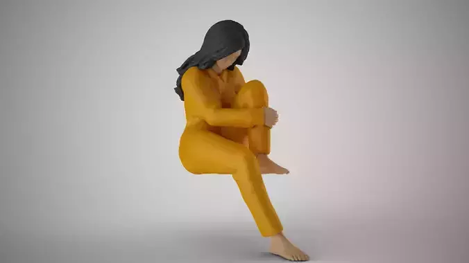 Woman in Deep Thought 3D print model