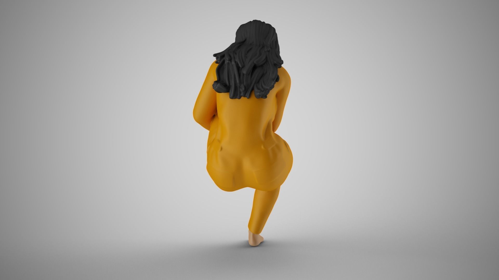 Woman in Deep Thought 3D print model_6