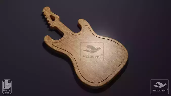 Guitar Cutting Board - CNC files for Wood