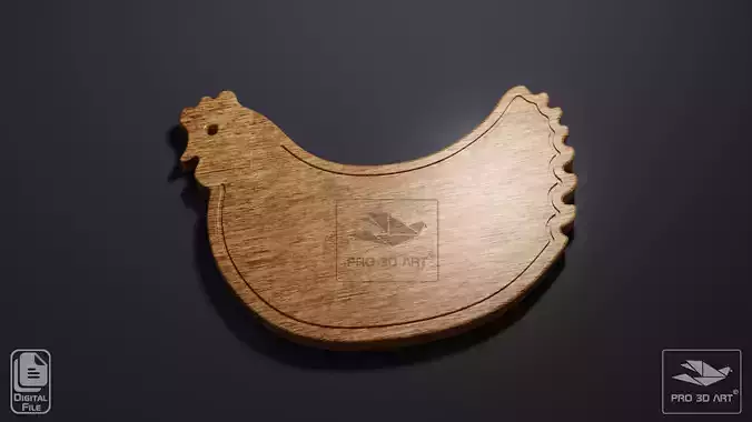 Chicken Cutting Board - CNC files for Wood