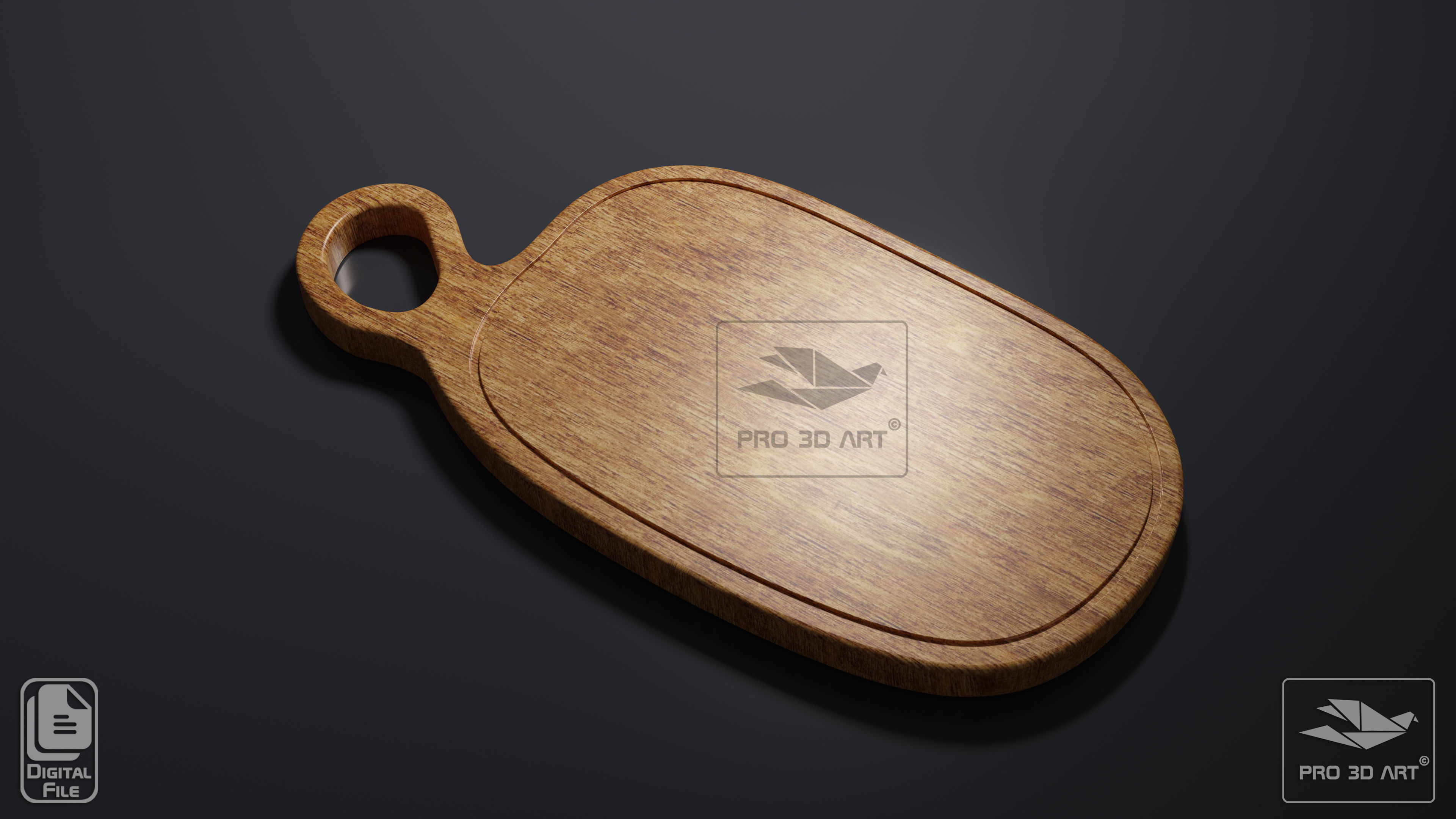 Cutting Board 2nd Set of 10 - CNC Files for Wood 3D model_10