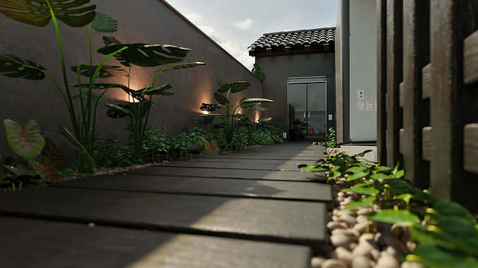 Modern Garage 3D model 5