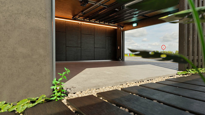 Modern Garage 3D model 4