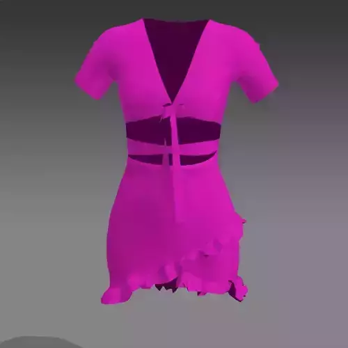 DRESS SUGAR PINK  BOW DETAIL PANELED AND RUFFLED ANVELOPE SKIRT