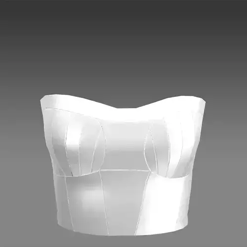 CORSET BLOUSE SATIN SILK WHITE SHINE CHIC MODERN