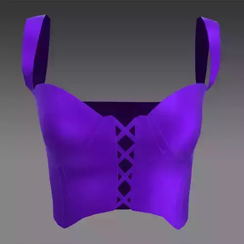 CORSET BLOUSE PURPLE SILK SATIN MODERN LOOK