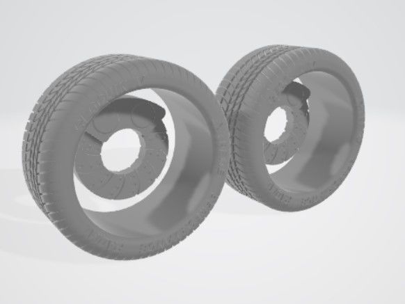 TSW Sebring Wheels with Tires and Brakes for 3D Print 3D print model_31