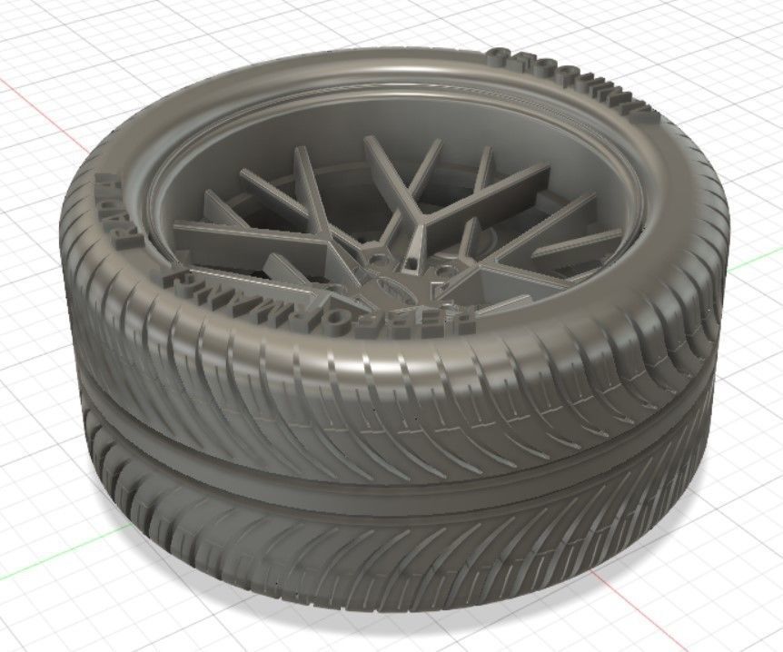 TSW Sebring Wheels with Tires and Brakes for 3D Print 3D print model_15