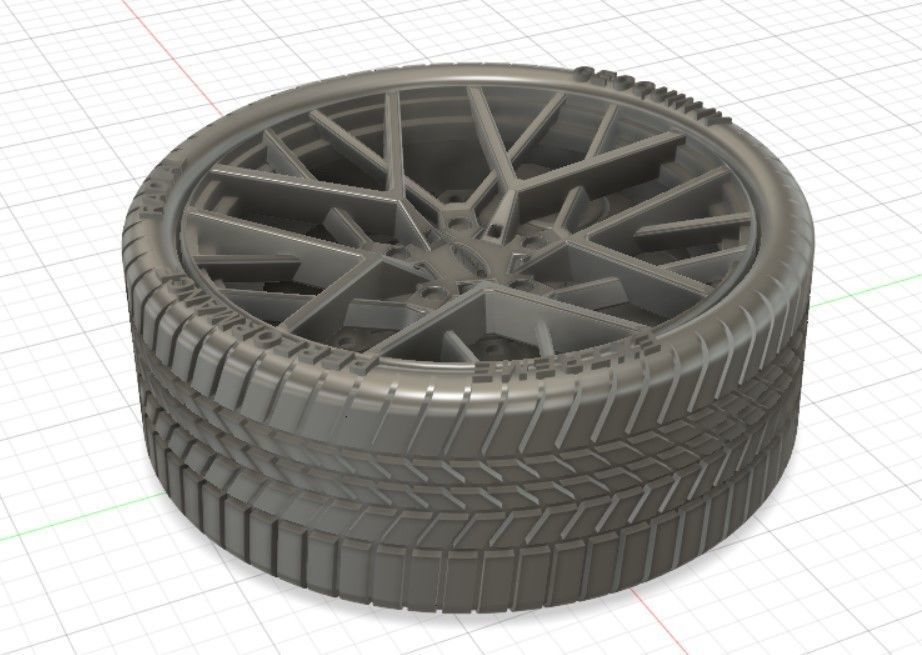 TSW Sebring Wheels with Tires and Brakes for 3D Print 3D print model_18