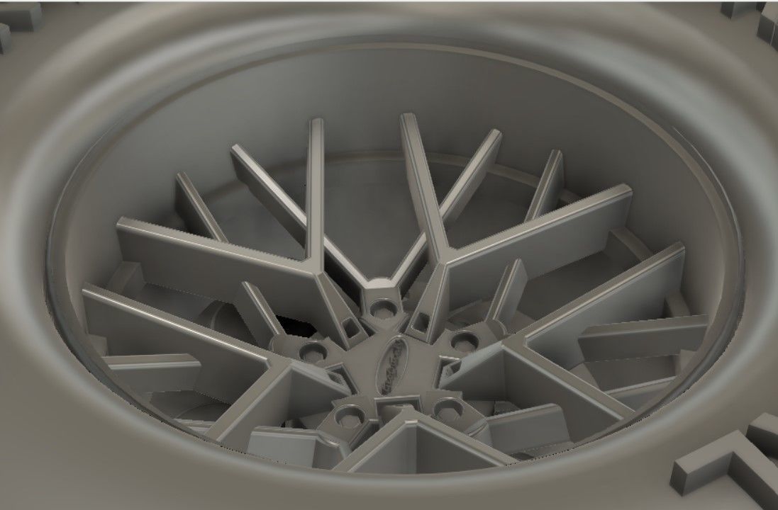 TSW Sebring Wheels with Tires and Brakes for 3D Print 3D print model_8