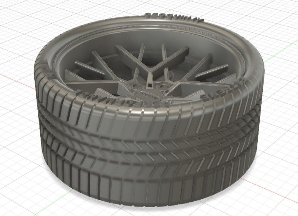 TSW Sebring Wheels with Tires and Brakes for 3D Print 3D print model_20