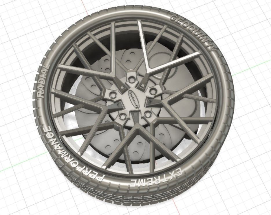 TSW Sebring Wheels with Tires and Brakes for 3D Print 3D print model_17
