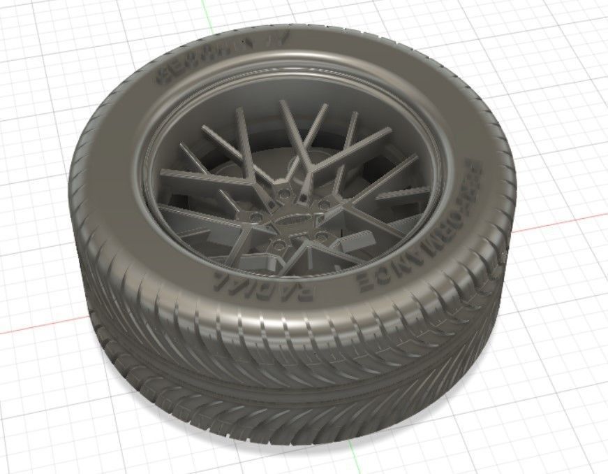 TSW Sebring Wheels with Tires and Brakes for 3D Print 3D print model_13