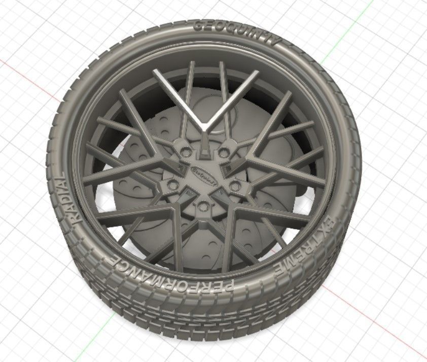 TSW Sebring Wheels with Tires and Brakes for 3D Print 3D print model_21