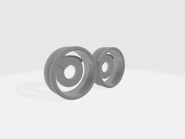 TSW Sebring Wheels with Tires and Brakes for 3D Print 3D print model_22