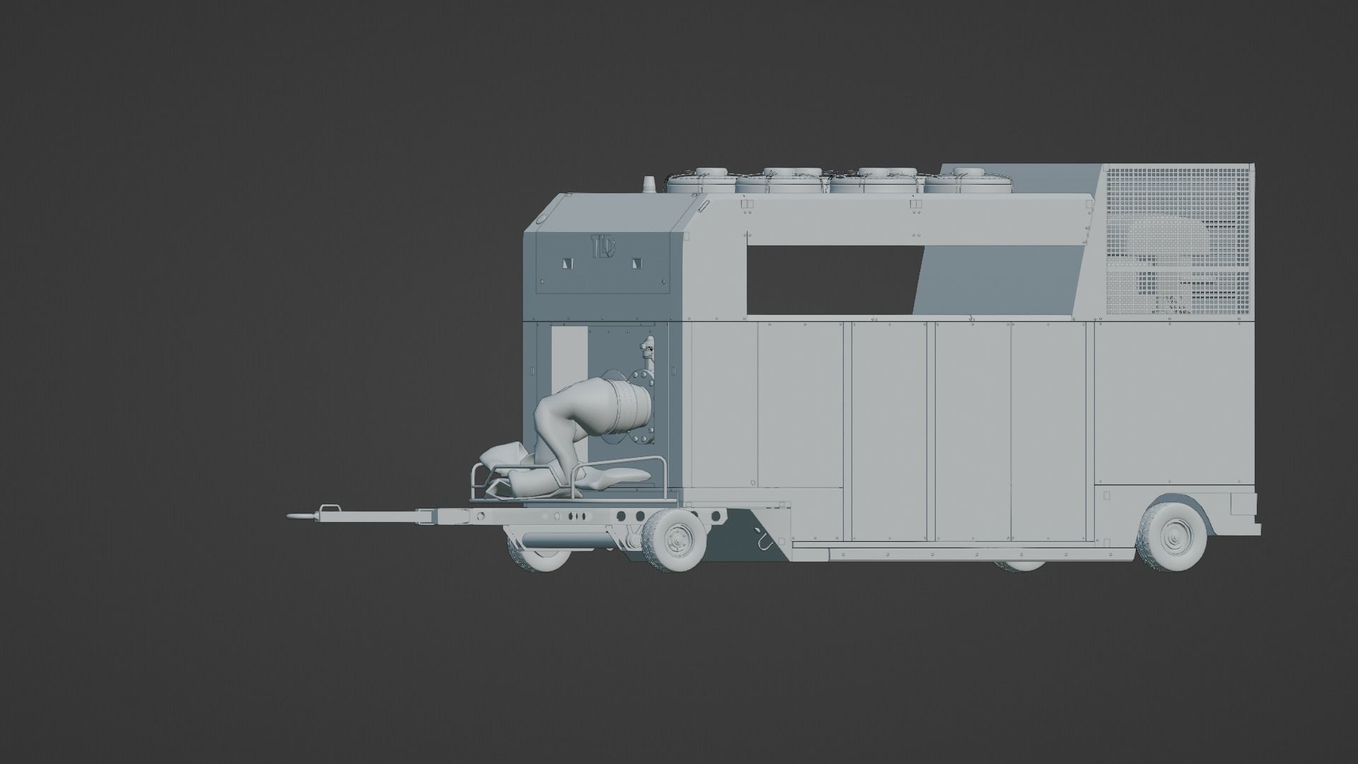 Aircraft Air Conditioning Unit - TLD GF30 Low-poly 3D model_7