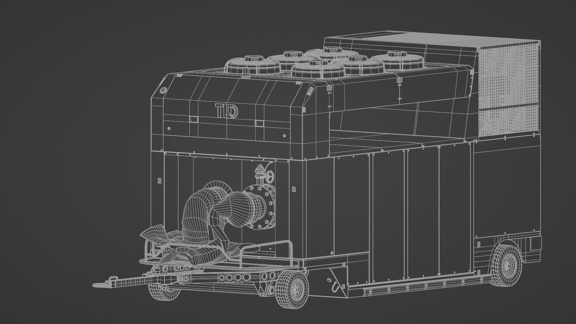 Aircraft Air Conditioning Unit - TLD GF30 Low-poly 3D model_8