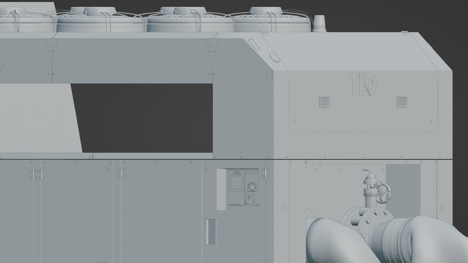 Aircraft Air Conditioning Unit - TLD GF30 Low-poly 3D model_11