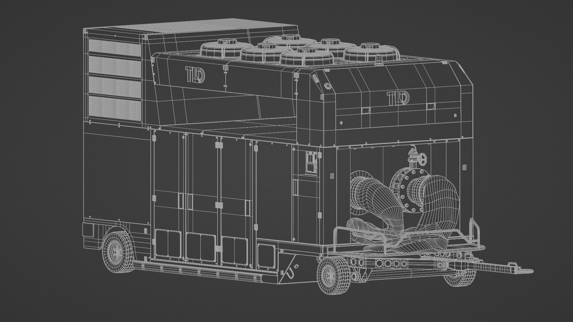 Aircraft Air Conditioning Unit - TLD GF30 Low-poly 3D model_6