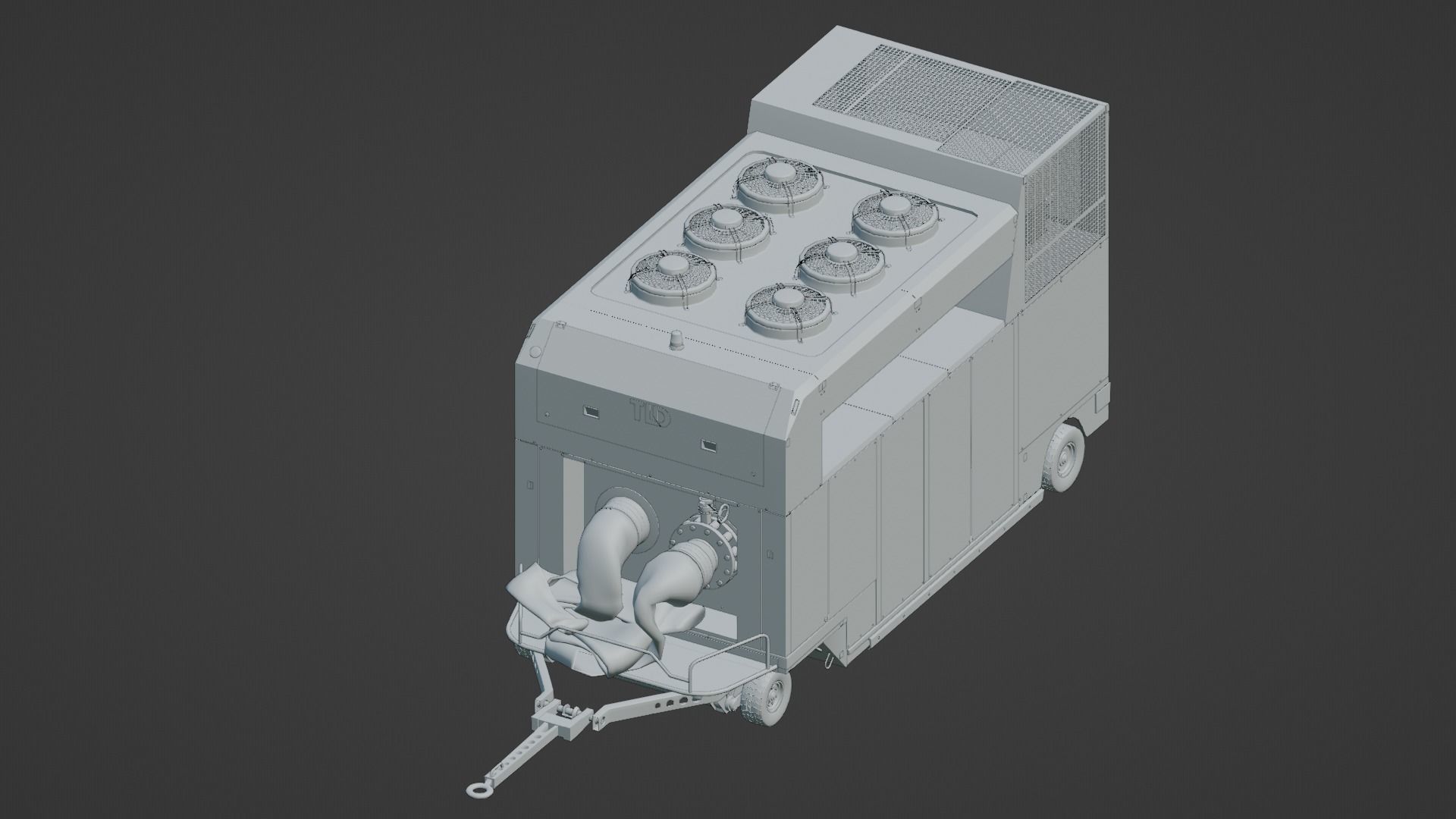 Aircraft Air Conditioning Unit - TLD GF30 Low-poly 3D model_9