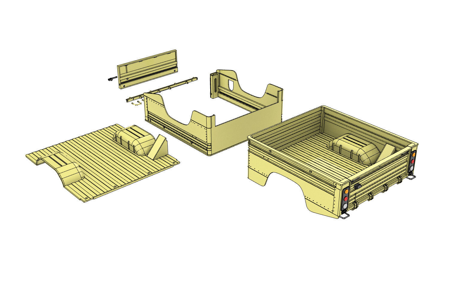 LAND ROVER DEFENDER   o  SERIES 3 HIGH CAPACITY BED 3D print model_6