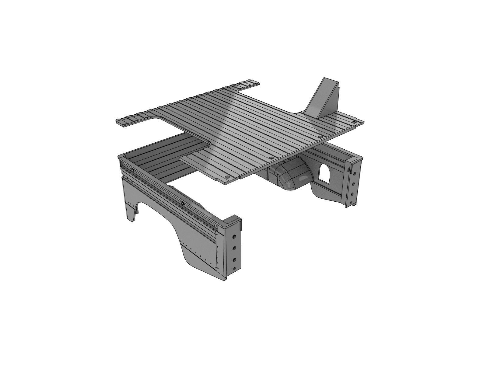 LAND ROVER DEFENDER   o  SERIES 3 HIGH CAPACITY BED 3D print model_7