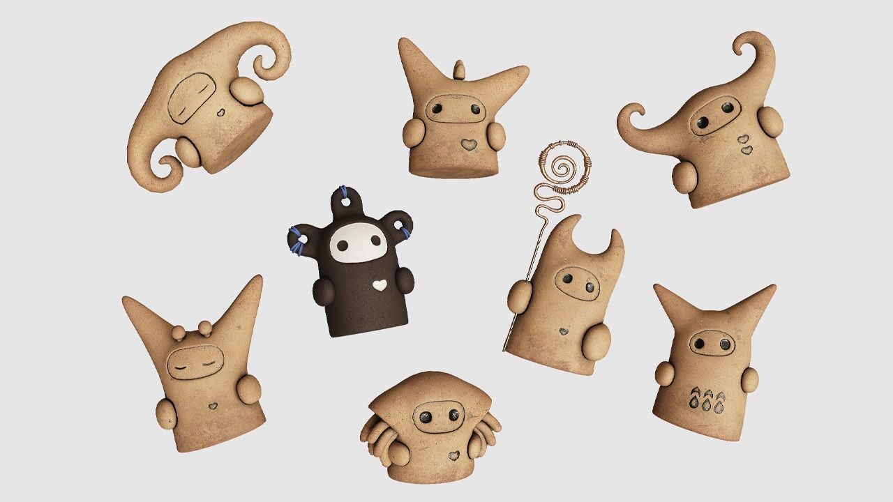 Tribu Figurines Low-poly 3D model_1