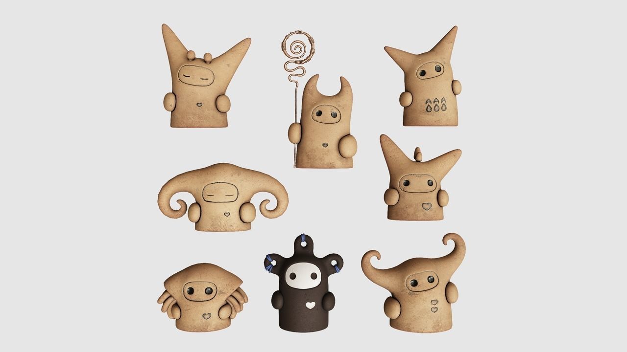 Tribu Figurines Low-poly 3D model_5