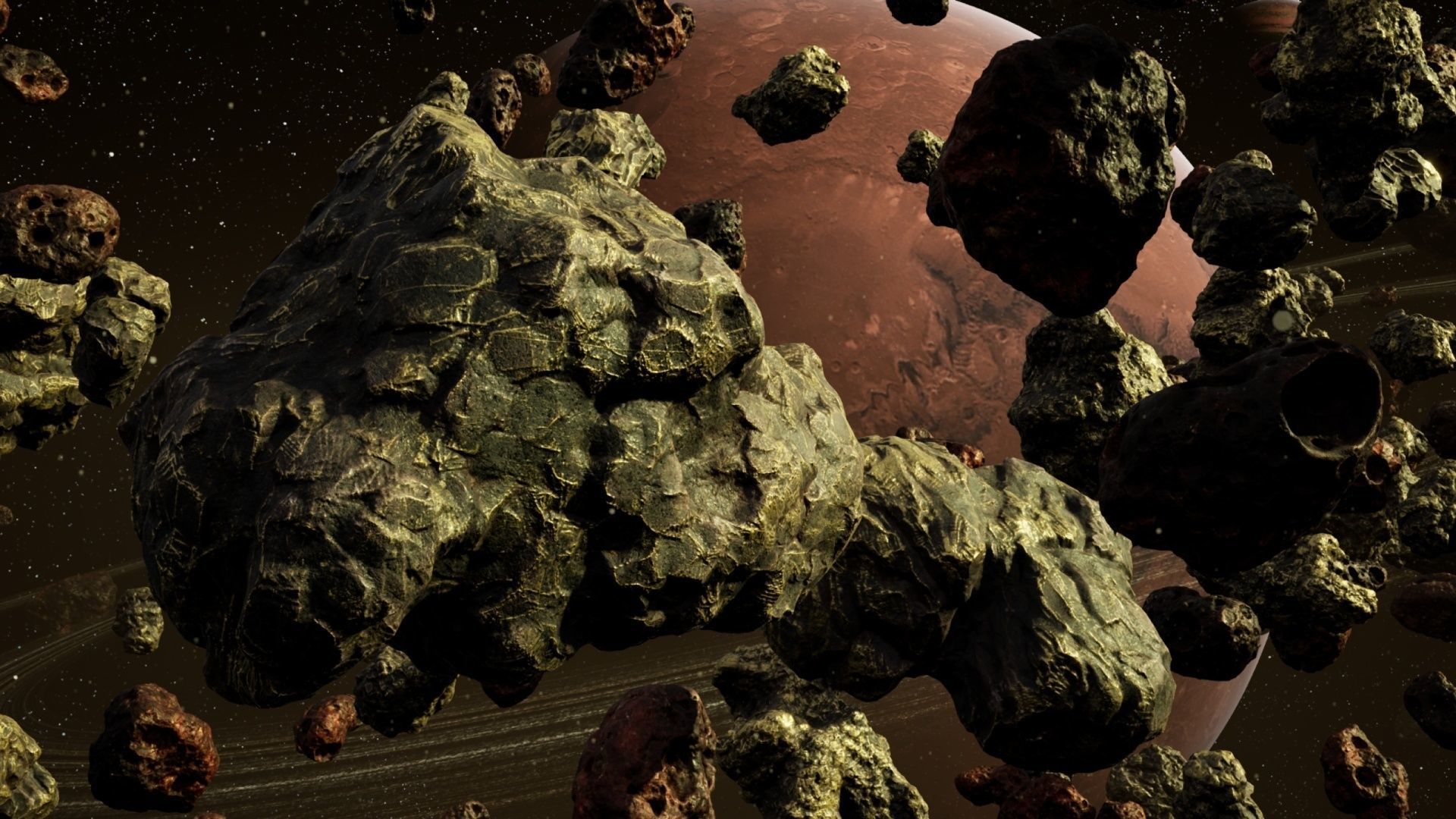 Asteroid Mega Pack - UE4 FBX Low-poly 3D model_2