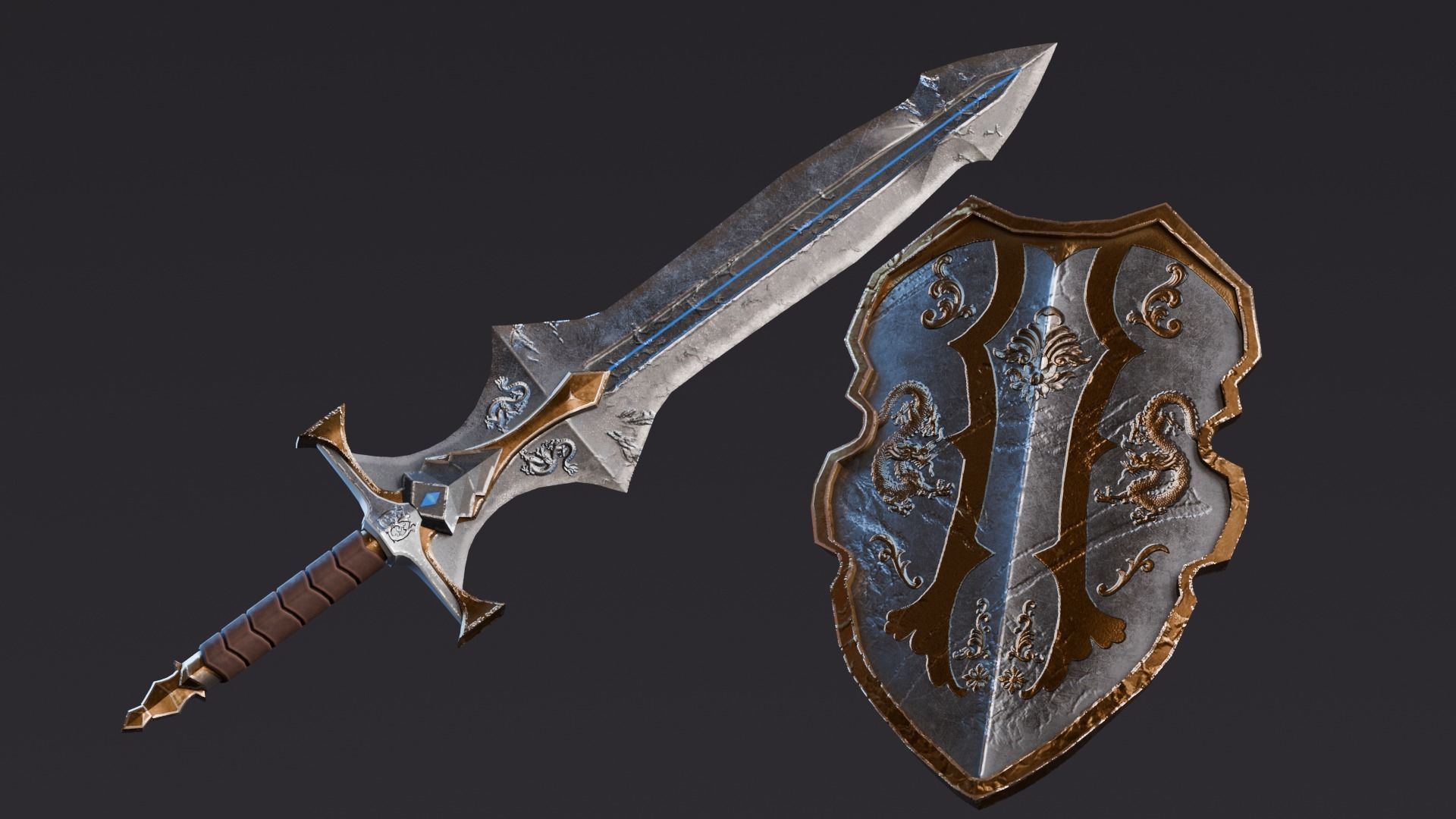 Low poly - Stylized Game Character Fantasy Knight  Low-poly 3D model_3