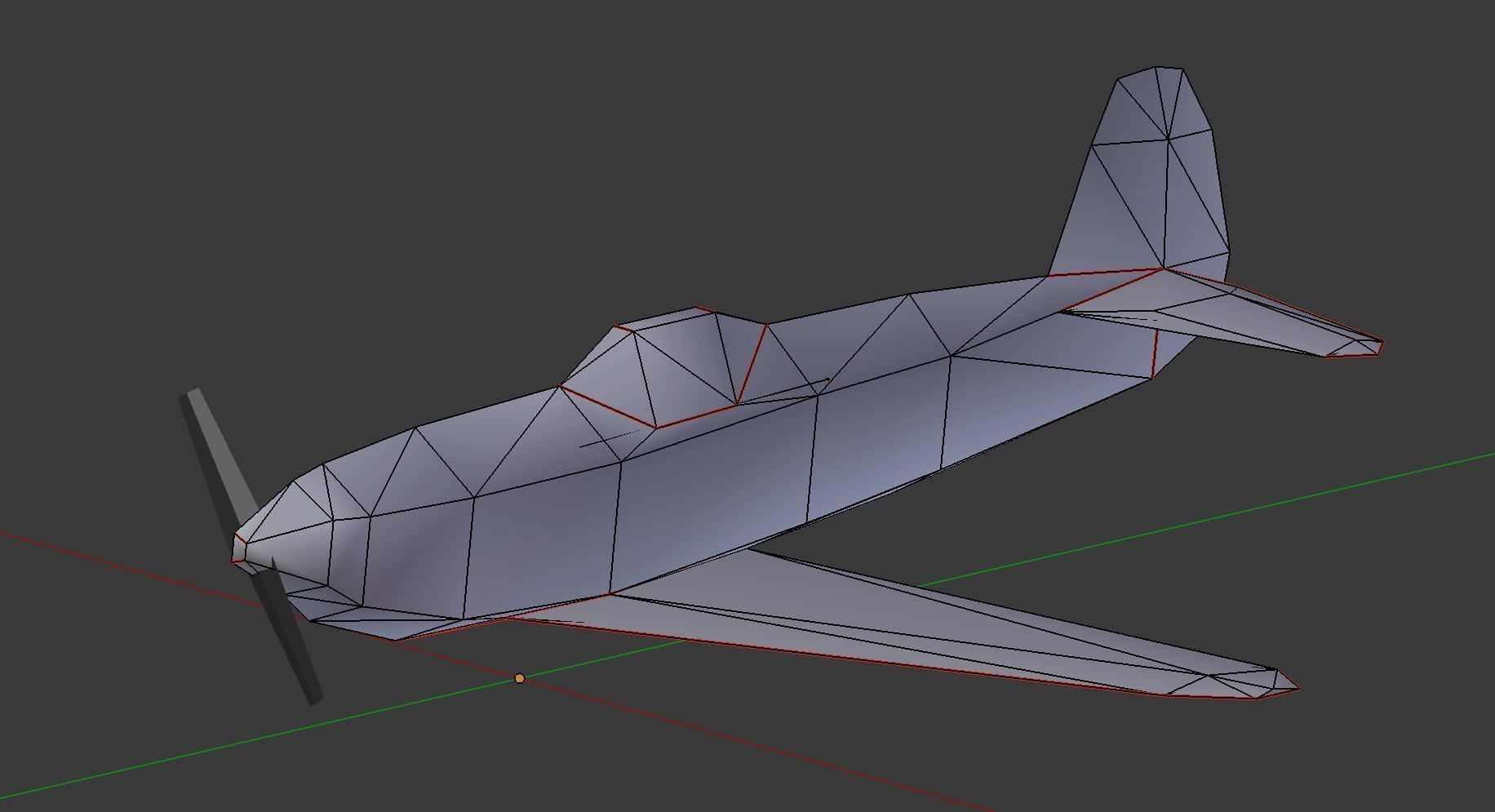 Apocalyptic Fighter Plane Free low-poly 3D model_1