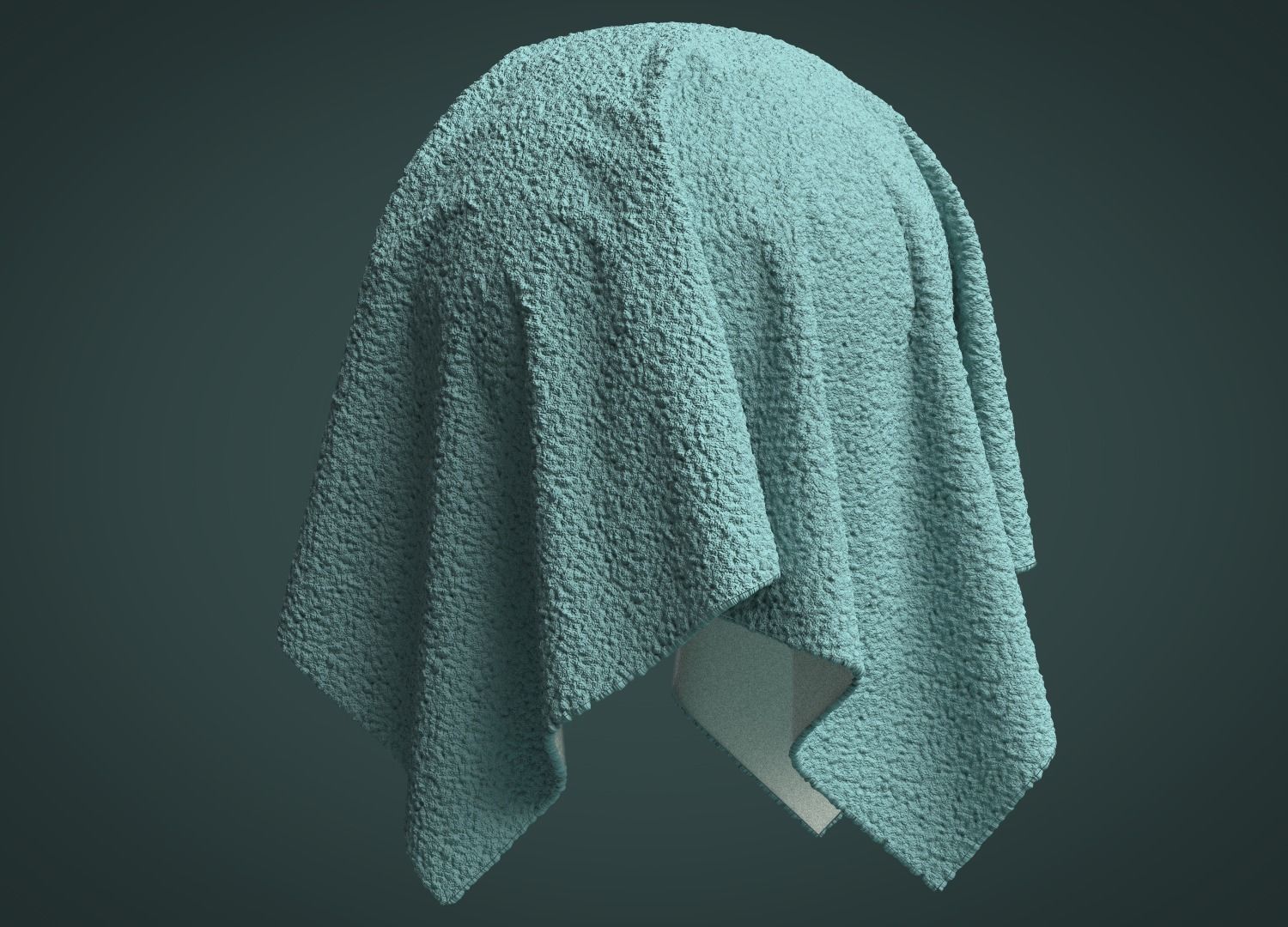 Sherpa Shearling Curly Fleece Poly 3D model_1