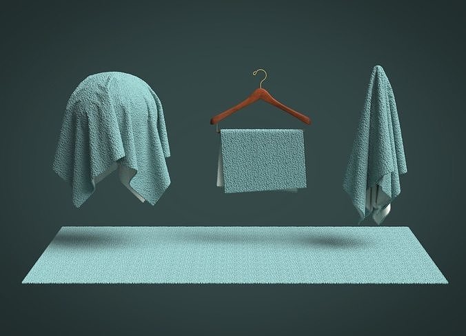 Sherpa Shearling Curly Fleece Poly 3D model